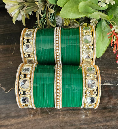 Royal Green Bridal Chuda - A Timeless Elegance