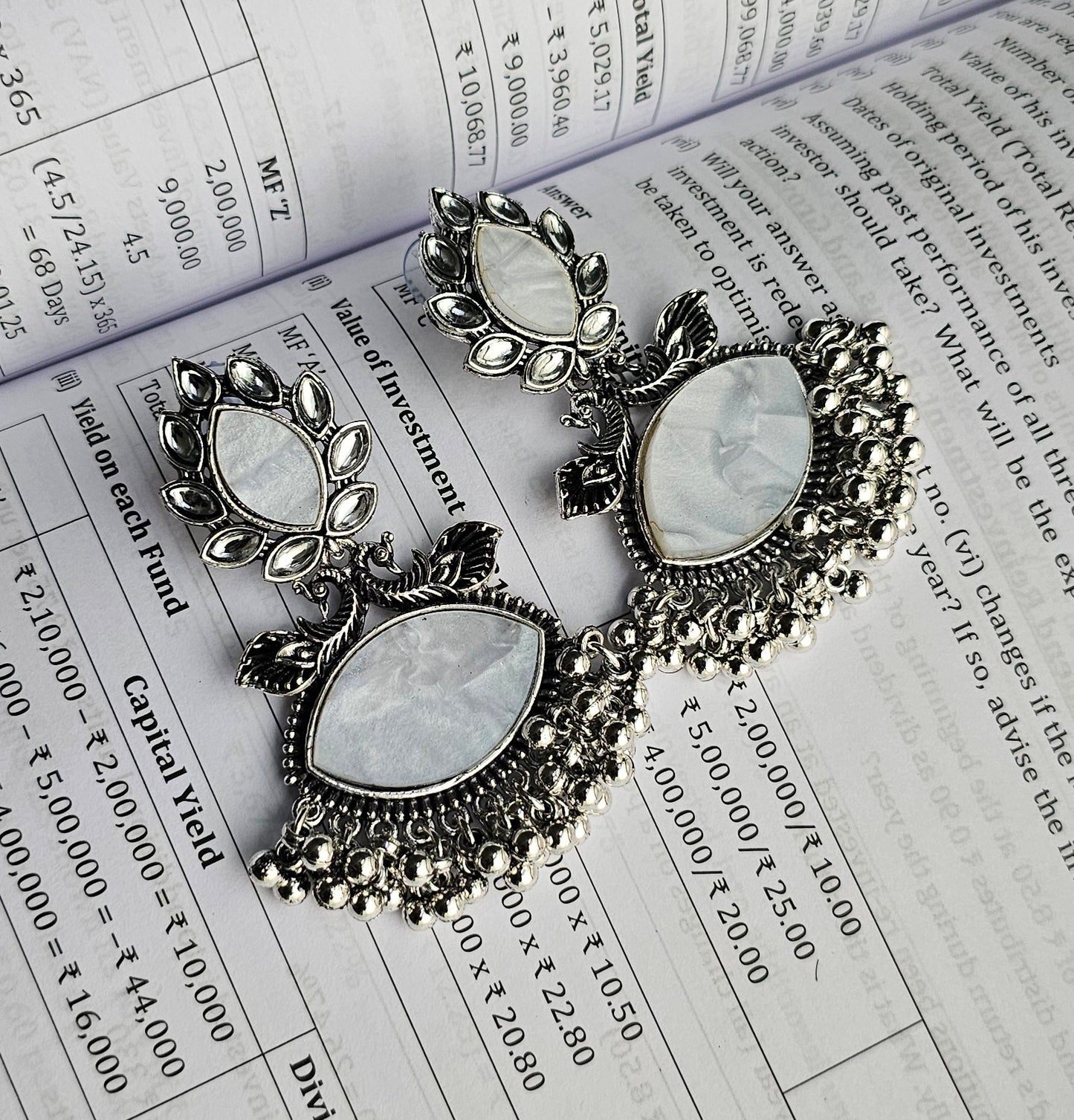 Mehpriye Oxidized Silver Tribal Jhumka Earrings