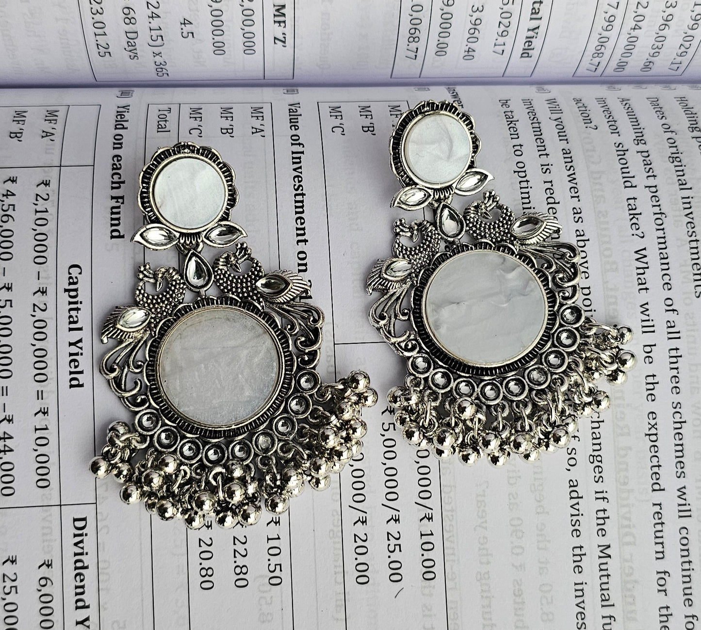 Mehpriye Oxidized Silver Tribal Jhumka Earrings