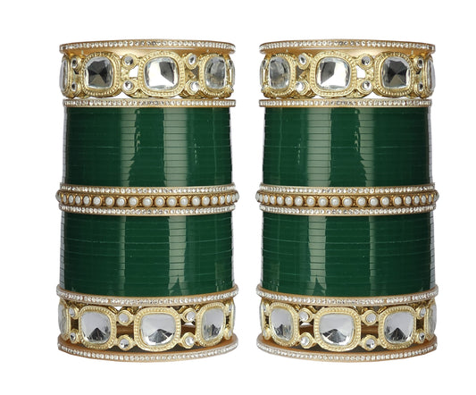 Royal Green Bridal Chuda - A Timeless Elegance